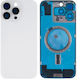 Apple Iphone 16 Pro Max Back Glass Large Hole + Lens + Magsafe White Titanium Oem Logo
