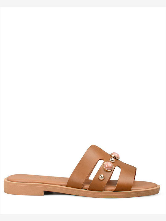 Women's Flat Sandals Brown VENUS-61151 Camel
