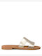 Women's Flat Sandals Gold Venus-61163 Platinum