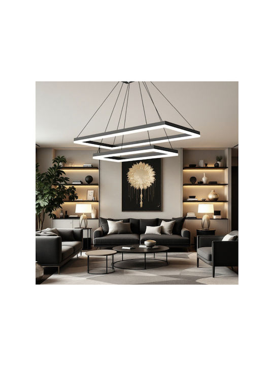 Jiju Lumini Suspendate Negru LED