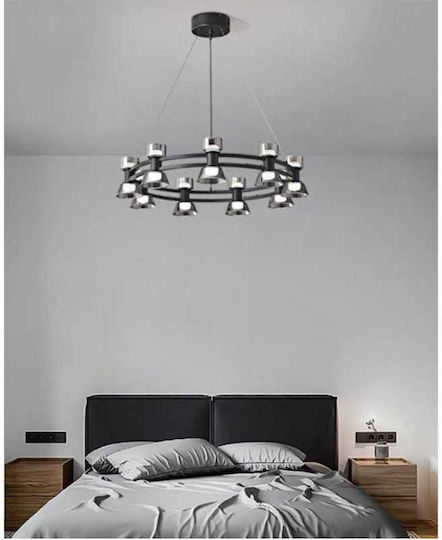 Jiju Висящо LED Осветително Тяло с Неутрално Бяло Светлина 63x63см