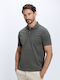 Herrenblusen Kurzarm Grüne Polo Bluse