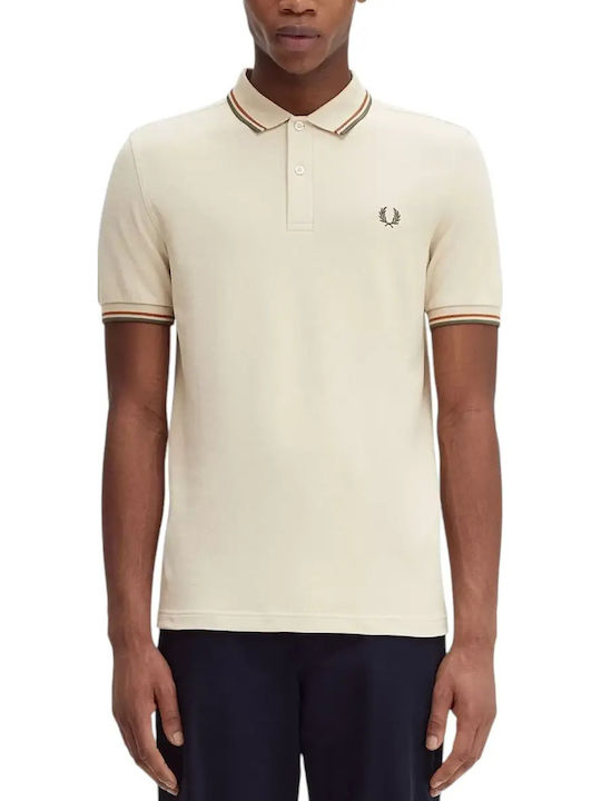 Fred Perry Twin Tipped Polo Μπλούζα Μπεζ