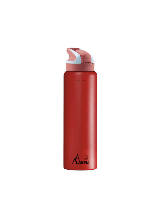 Laken Stainless Steel Water Bottle 1000ml Red