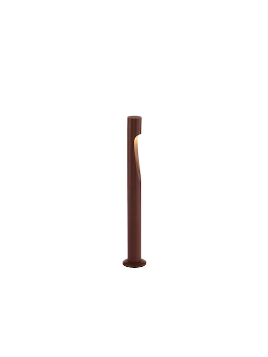 VK Lighting Φωτιστικό Κολωνάκι LED Εξωτερικού Χώρου 6W με Θερμό Λευκό Φως IP65 Καφέ