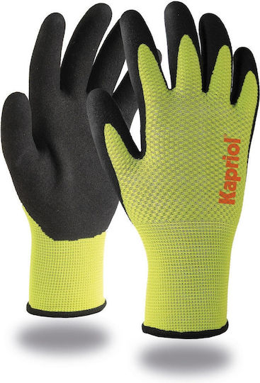 Kapriol Grip Γάντια Εργασίας Κίτρινα Latex