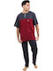 Billy Summer Men's Pyjamas Burgundy B667SET-BURGUNDY
