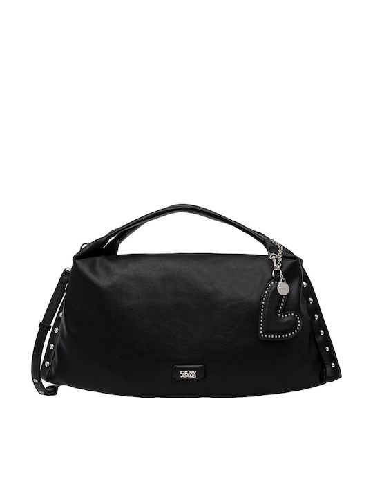 Leder Damen Hobo Tasche Schwarz