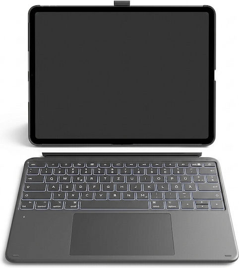 Inateck KB04122-13A Flip Cover mit Tastatur auf Deutsch Grau (iPad Air 13" 2024/2025/2026)