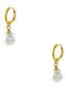 Loisir Earrings Hoops from Steel Gold Plated with Pearls