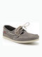 Δερμάτινα Ανδρικά Boat Shoes σε Γκρι Χρώμα
