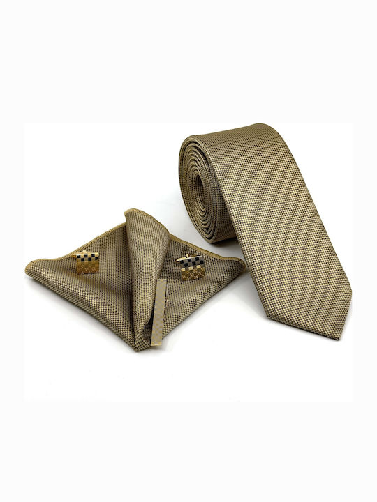 Legend Accessories Σετ Ανδρικής Γραβάτας σε Χρυ...