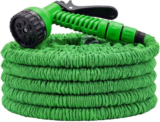 Avizar Expandable Garden Hose 30m Spray Gun Green