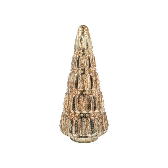 Glass Tabletop Decorative Tree Fylliana FL412 Copper Colour 17x37cm
