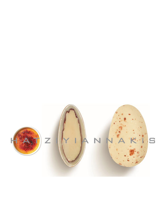 CHatzigiannakis Almond Sugared Almonds Choco in Standard Shape with Creme Brulee Flavour Brown 1000gr