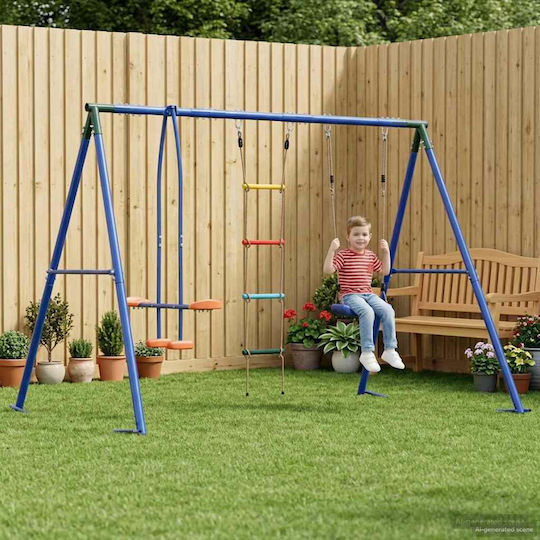 vidaXL Play Fence with Slide Multicolour for 3+ Years