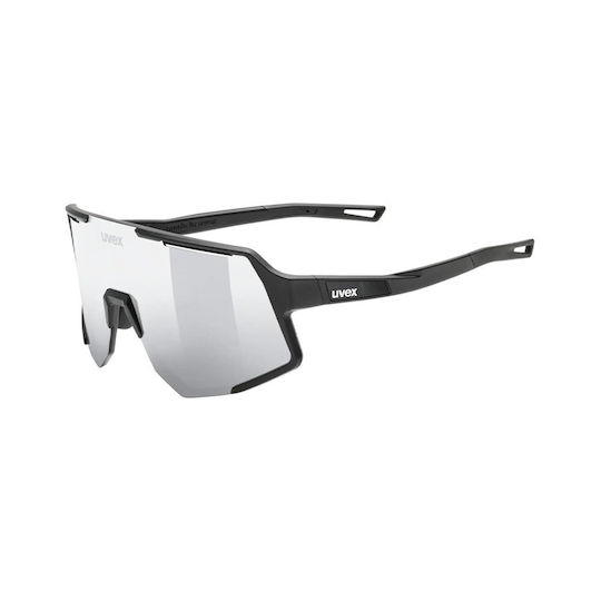 Uvex Cycling Glasses with Black Frame and Mirror Lenses