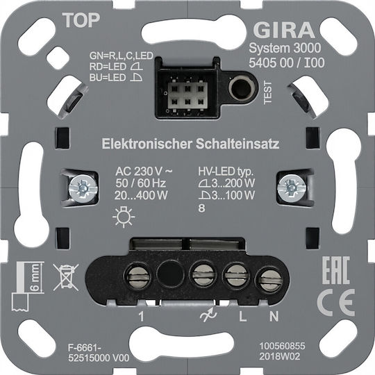 Gira Recessed Wall Switch with Frame