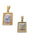 Gatsa Pendant Kids Charm Double Sided Constantine Coin Gold F0103