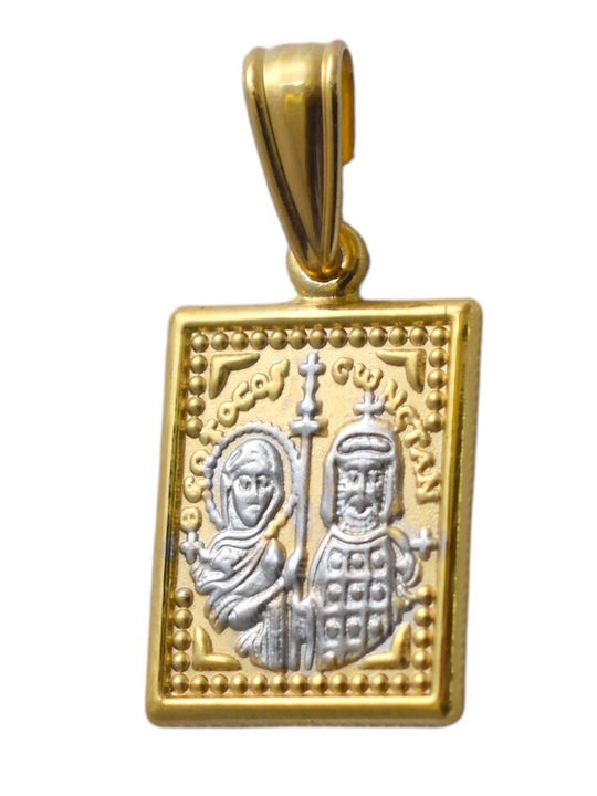 Gatsa Pendant Constantine Coin Gold 9K