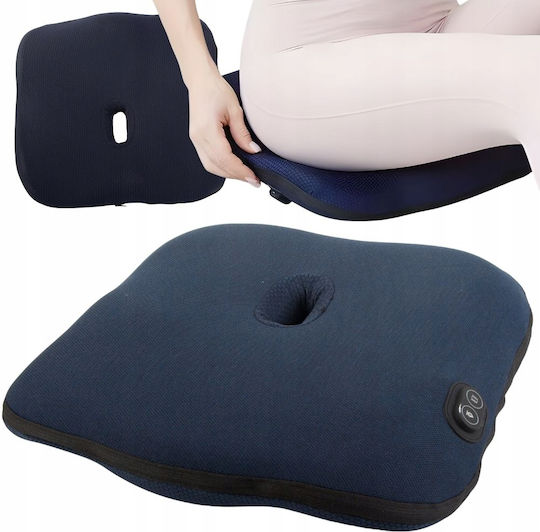 Pernă de șezut pentru coccis 40x40x7cm în culoare albastră ZK12763QWS17