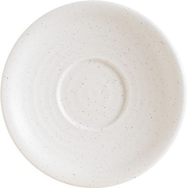 Premium Vitrified Cup Saucer Φ16cm Beige Liora Ripple Series Bonna Lrarpl02kt