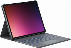 Inateck BK2007-13 Flip Cover mit Tastatur in Grau für iPad Air 13" 2024/2025/2026 / iPad Pro 2015 12,9 Zoll / iPad Pro 2017 12,9 Zoll / iPad Pro 2018 12,9 Zoll / iPad Pro 2021 12,9 Zoll