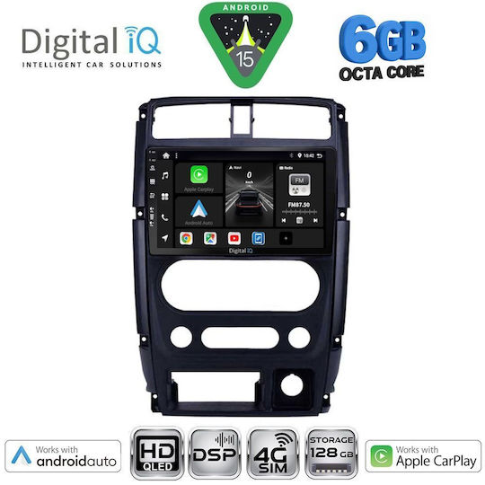 Digital IQ Ηχοσύστημα Αυτοκινήτου για Suzuki Jimny 2007-2017 (Bluetooth/USB/WiFi/GPS/Apple-Carplay/Android-Auto) με Οθόνη Αφής 9"