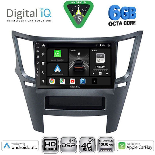 Digital IQ Car Audio System for Subaru Legacy / Outback 2009-2014 (Bluetooth/USB/WiFi/GPS/Apple CarPlay/Android Auto) with 9" Touch Screen
