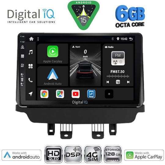 Digital IQ Car Audio System for Mazda 2 2014-2023 Bluetooth USB WiFi GPS Apple CarPlay Android Auto with 9" Touch Screen