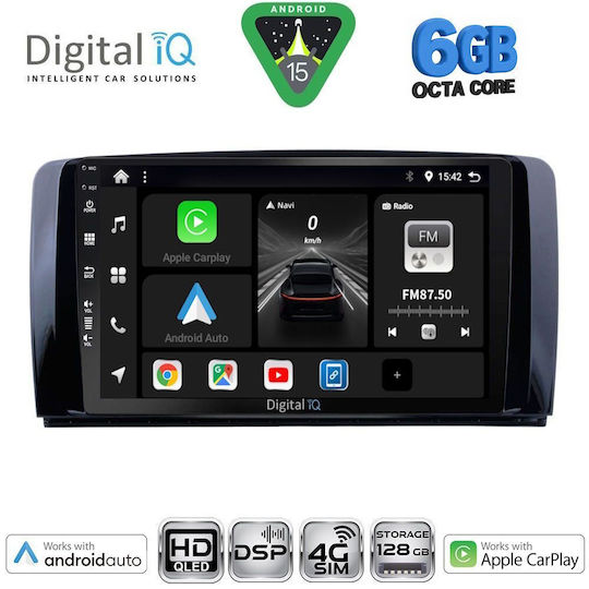 Digital IQ Auto-Audiosysteme für Mercedes-Benz R-Klasse 2006-2015 mit Touchscreen 9" Bluetooth USB WiFi GPS Apple CarPlay Android Auto