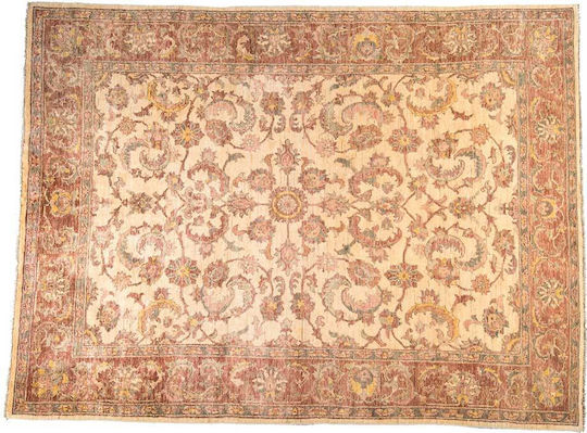 Klassischer handgefertigter Ziegler-Teppich 173 x 246 cm Beige