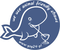 Door Sticker Premises Paper Straws We Use Animal Friendly Straws 12x10cm
