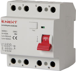 Enext Ρελέ Διαρροής 4x63A