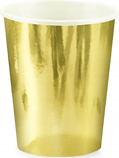 Party Pal Disposable Paper Gold Cup 250ml 6pcs