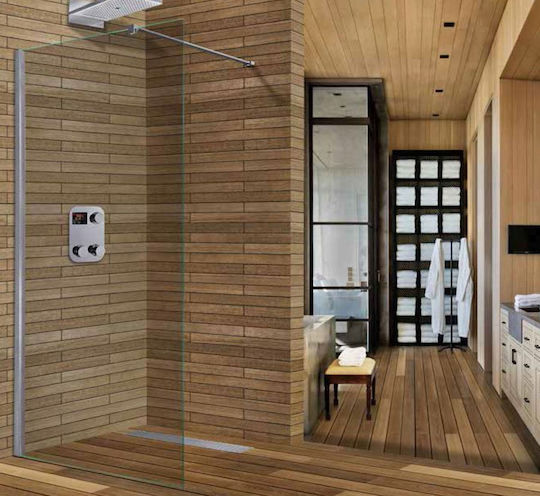 Aquarelle Walk-in W Διαχωριστικό Ντουζιέρας με Συρόμενη Πόρτα 80x185cm Clear Glass Chrome Aquarelle Walk-in W Διαχωριστικό Ντουζιέρας με Συρόμενη Πόρτα 80x185cm Clear Glass Chrome