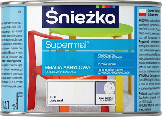 Śnieżka Eko Supermal Acrilyc Enamel Weiß Matt 0.4l