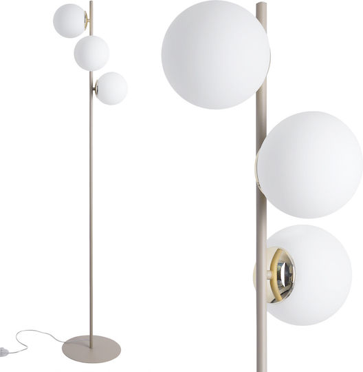 Siena Kashmir Floor Standing Lamp 3-shade White