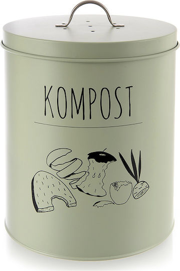 Kitchen Composter Carbon Filter Metal Green Greenish 8 L