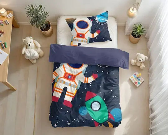 Sleeptime Set Cearceaf Pentru Copii Single Culoare Albastru