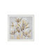 Fylliana Fl25175 Leinwand Gemälde Weiß-Gold-Grün 102x102cm