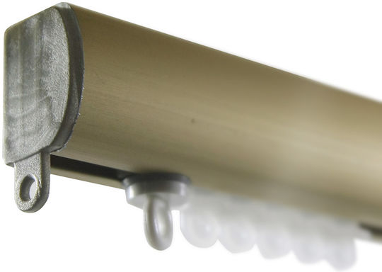 BetterHome Heavy Duty One-Way Curtain Track with Aluminum Mechanism in Bronze Colour 250cm MHB-521014-250