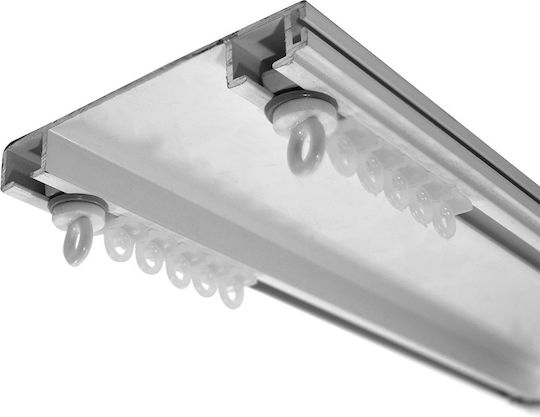 BetterHome Heavy Duty Two-Way Curtain Track with Aluminum Mechanism in Pink Colour 80cm MHB-521017-80