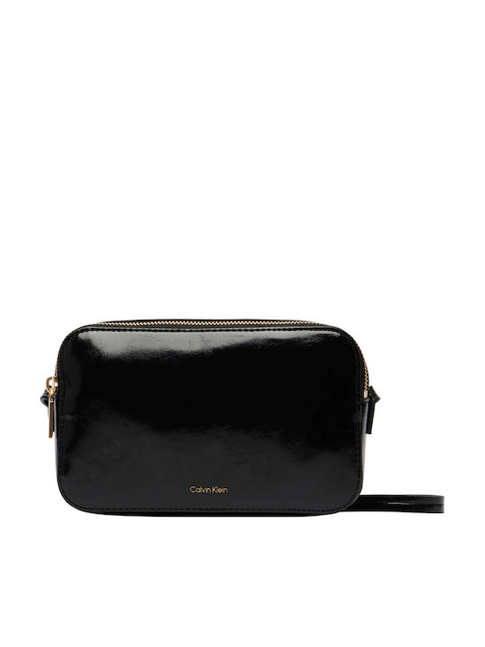 Foil Logo Women's Shoulder Bag Black