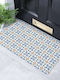 Artsy Mats Non-Slip Doormat Ortigia Tile 70x40cm DMW-WhiteAndColourTiles-7040