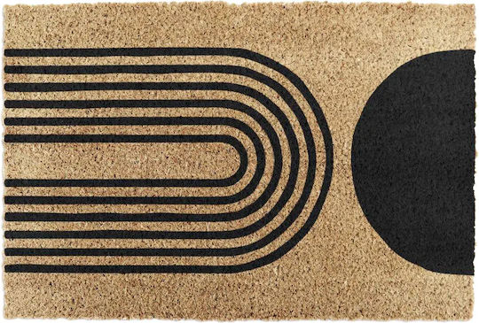 Artsy Mats Entrance Doormat Semicircular Made of Coconut Tree Abstract 60x40cm