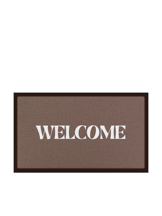 Artsy Mats Πατάκι Εισόδου Αντιολισθητικό Welcome Chocolate Brown Καφέ 70x40εκ.