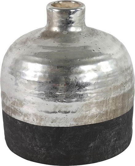 Atmosphera Decorative Black Ceramic Vase 15xH17cm