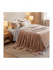 Beauty Home Velora Art 12550 Velvet Blanket Super Double 220x240cm Beige 12550KBYD-Sand
