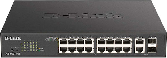 D-Link DGS-1100-18PV2 Verwalteter L2 Power over Ethernet Switch mit 18 Gigabit Ethernet-Ports